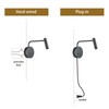Matte Black Wall Mounted Reading Light, 4000K Flexible Headboard Reading