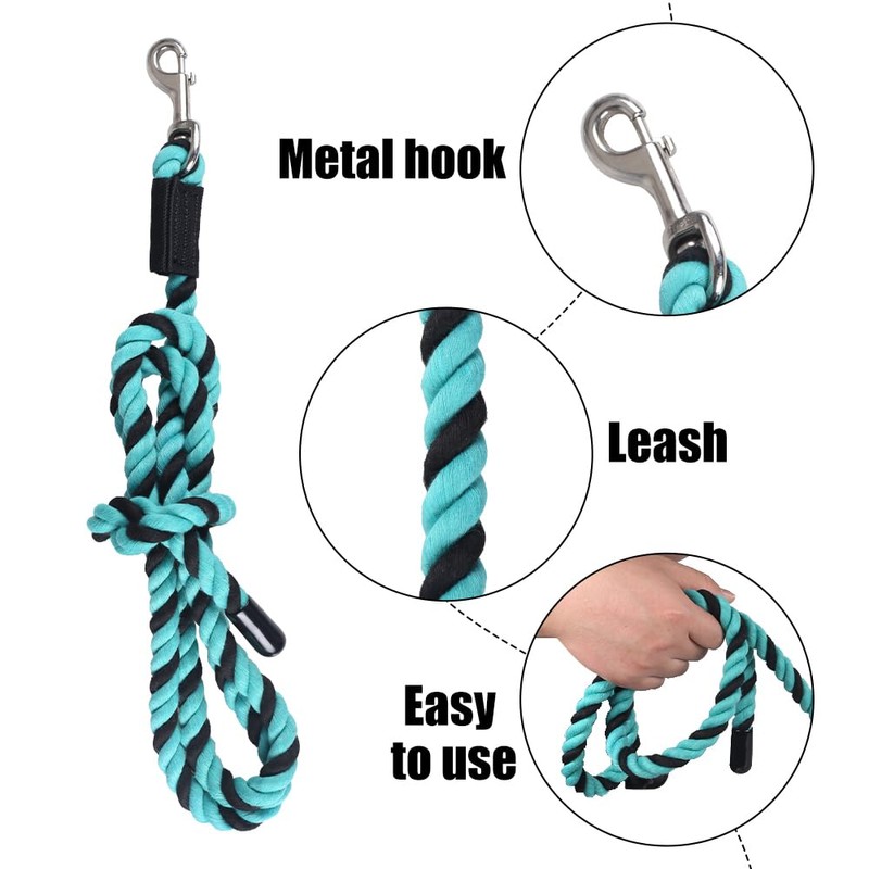 Cotton Lead Rope, Horse Guiding Line with a Snap Hook,