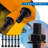 Zonon 12 Sets 1/2 x 4 Inch Black Carriage Bolt