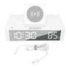 10W Digital Alarm Clock One Button Lifting LED Mirror Electronic