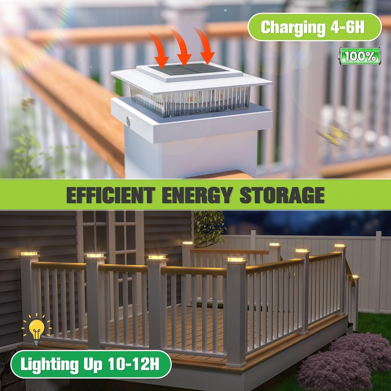 Post Cap Lights 16pack, 4x4 Deck Fence Post Solar Lights