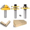 Lock Miter 45 Degree Joint Router Bits + 2Pcs Tongue