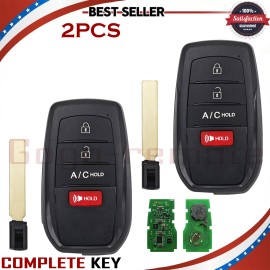 2Fit for Toyota BZ4X 2023 2024 Smart Keyless Remote Key Fob HYQ14FBX 231451-3041