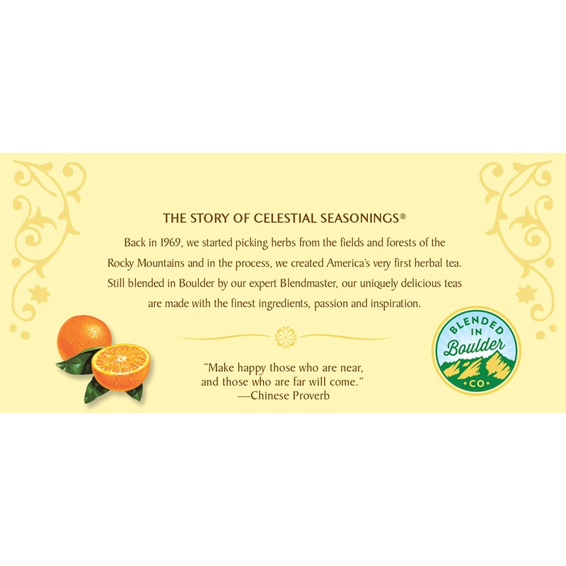 Celestial Seasonings Mandarin Orange Spice Herbal Tea, 20 Count