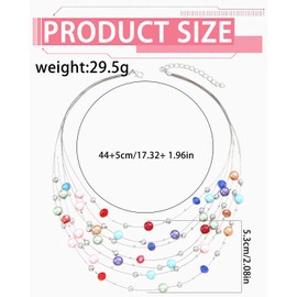 BPTRKOM 1 Piece Boho Necklace in Gold - Layered Necklace with Pearls & Shells | Trendy Jewellery for Women & Girls | Perfect for Casual & Stylish Looks