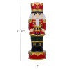 na Mr. Christmas 12in LED Lighted Ceramic Nutcracker Figure Hand