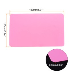 HARFINGTON 3pcs Silicone Mats for Crafts 5.9"x3.9" Multipurpose Table Protector Jewelry Casting Mold Sheet for Epoxy Resin, Painting, Pink