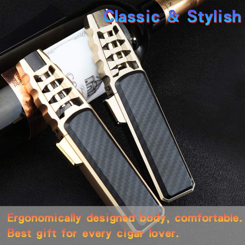 DOUBFIVSY Butane Torch Lighter, Refillable Kitchen Cooking Torch with Safety