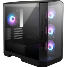 MSI MAG PANO M100R PZ - Premium Mid-Tower Gaming PC Case - Tempered Glass Side Panel - ARGB 120mm Fans - Liquid Cooling Support up to 360mm Radiator - Vented Front Panel