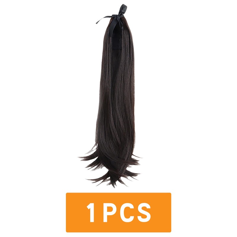 Hair Extension Ponytail Straight Long Wrap Around Synthetic Pony Tails