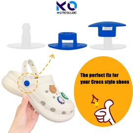 KOTESLLOE 8 Sets Replacement Rivets for Croc, Replacement Parts for Croc, Accessories Help You Repair Instead Replace a New Pair of Croc, Rivets for Croc Strap Replacement, Navy