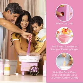 Nostalgia Cotton Candy Machine - Retro Cotton Candy Machine for Kids with 2 R...
