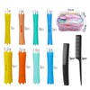 Hair Roller, Flexible Curling Rod Set with Comb, 8 Different