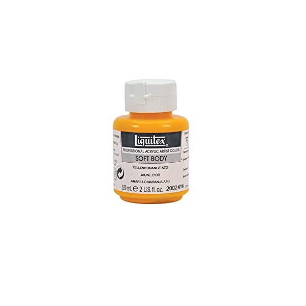 Liquitex Soft Body Acrylic Color, 2-oz Jar, Yellow Orange AZO
