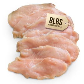 Vincent's Meat Market Chicken Cutlets - All-Natural, Premium Quality, Boneless, Skinless - Thin, 8 lbs (4 Packs of 2 lb)