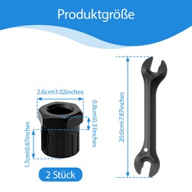 REBECCAHOWARD 2 Bicycle Cassette Tool for Removing Cassettes & Sprockets, Freewheel Puller, Sprocket Puller, Accessory Tool, with 1 Wrench