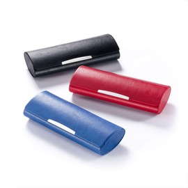 FEFI - Large Hard Case Glasses Case Colour with Chrome Appliqué, blue