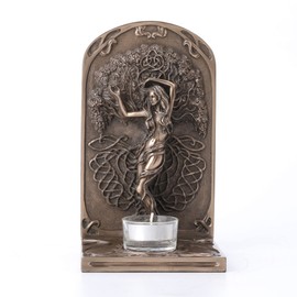 Earth Life Magic Tree of Life Tealight Candle Holder by Selina Fenech Cold Cast Resin Antique Bronze Finish