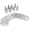 Avanti 12861 17-Piece Cookie Press and Icing Set, Silver/Black