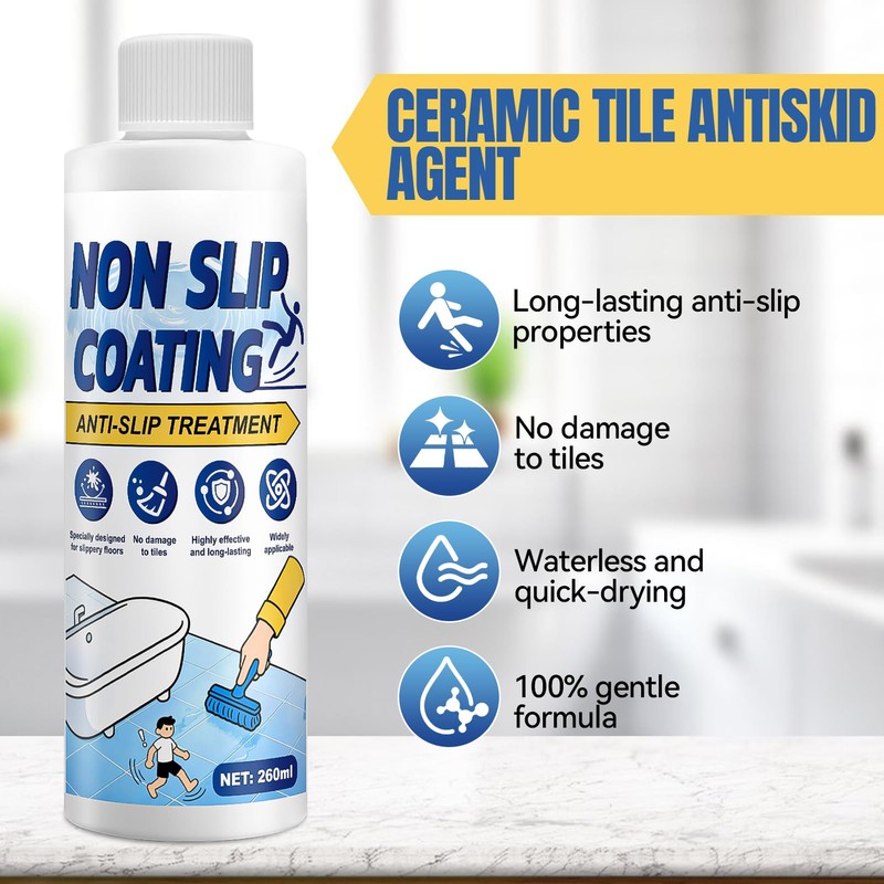 Trattamento Antiscivolo per Pavimenti, Vernice Antiscivolo, 260ml