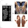 QSTOHENA Pack of 9 Henna Tattoo Stencil Kit,Reusable Mehendi Stencils