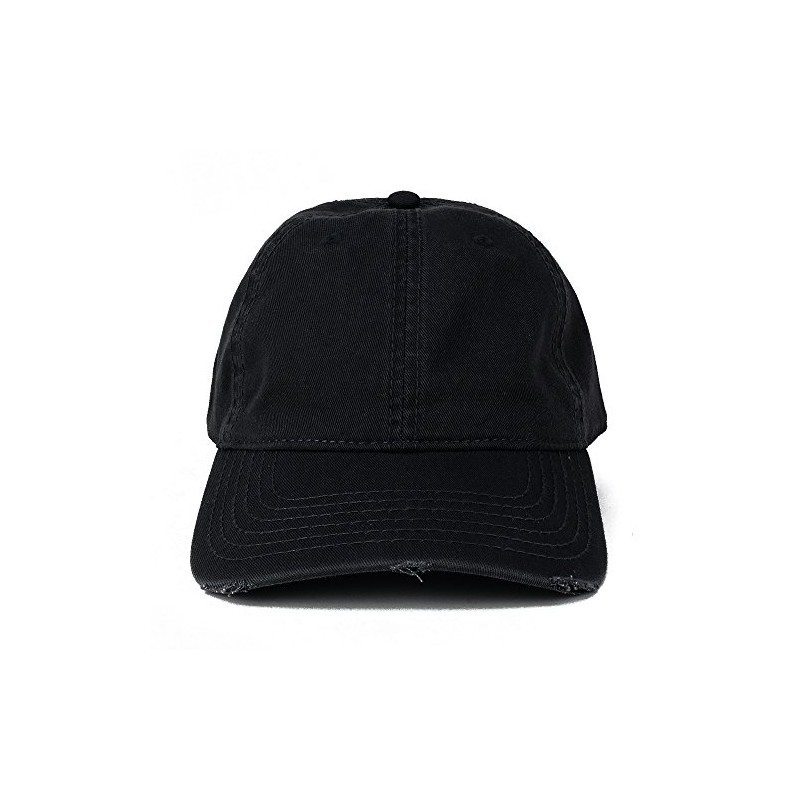 Garment Washed Perfil Bajo algodón de sarga Frayed Bill Plain