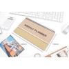 2YOUNG Kraft Standing Weekly Planner - Wirebound Kraft Undated Weekly