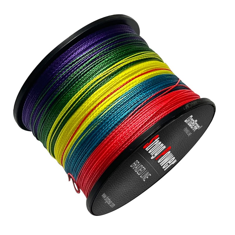 Dingbear 109Yd/100m 105LB/0.50mm Multicoloured Rainbow Strong Pull Generic Braided Fishing