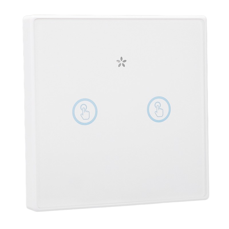 Smart Wall Touch Switch 433MHz Tempered Glass Panel Wiring Free