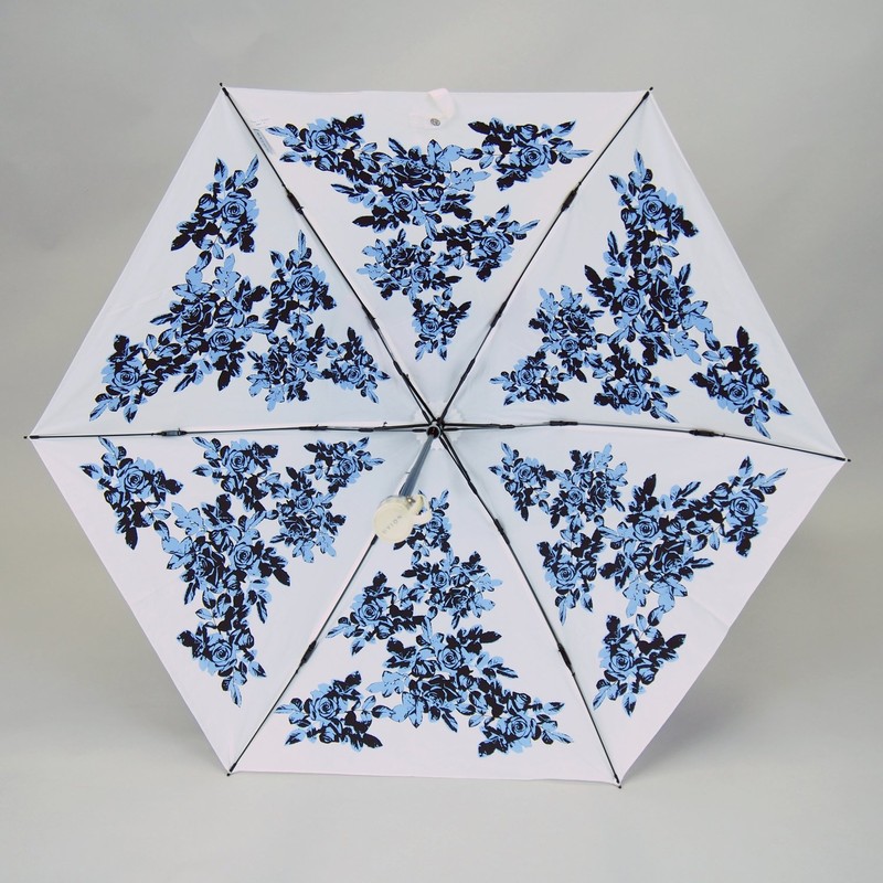 Premium White Folding Umbrella Manual Open Blackout Thermal Insulated Sun/Rain