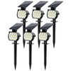 Flaow Solar Spot Lights Outdoor Waterproof IP67, 6 Pack -
