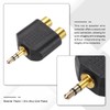 sourcing map RCA to Speaker Wire Connector, 3.5mm Male to
