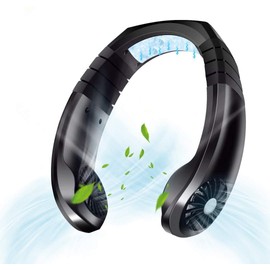 Portable Air Conditioner Fan Neck Fan, Hands Free Mini USB Fan, 3600 mAh Battery Operated Wearable Personal Fan, Wearable Air Conditioner Neck Fan for Home,Working,Travel,Outdoor