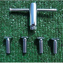 Vogue Center Cap LOCKS Kit New Set of 4 Chrome Stardust Wheel KEY MHT Star Dust