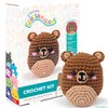 Squishmallow Original Omar The Bear Crochet Kit, Includes Yarn, Crochet