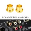 Shusmda 8Pcs Gold Plated Protection Cap Plug Short-Circuit Socket Phono