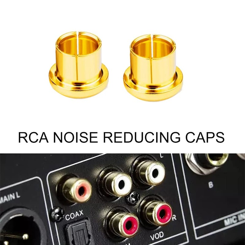 Shusmda 8Pcs Gold Plated Protection Cap Plug Short-Circuit Socket Phono