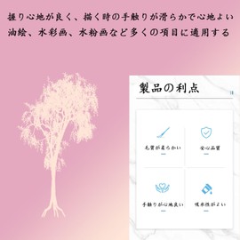 Mirhua 面相筆 勾線筆 (6本セット) 絵筆 習字 油絵 アクリル絵の具 細筆 水彩画 塗装 アクリル 超極細の (極細-黒)