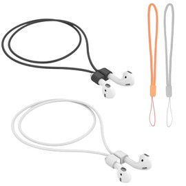 2 Pack Magnetic AirPods Strap - Anti-Lost Cord for AirPods 4 &1/2/3 & Pro - Colorful Soft Silicone Sports Lanyard -Neck Rope Cord-Headphone Lanyard-Airpod Accessories.