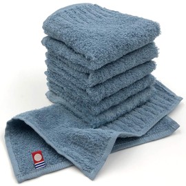 B-PLAID Handkerchief, Mini Towel Handkerchief, Imabari Towel, Set of 6, Made in Japan, Approx. 7.9 x 7.9 inches (20 x 20 cm), Men's, Women's, Mini Handkerchief, Hand Towel, Ribbed, Long Pile, Soft,