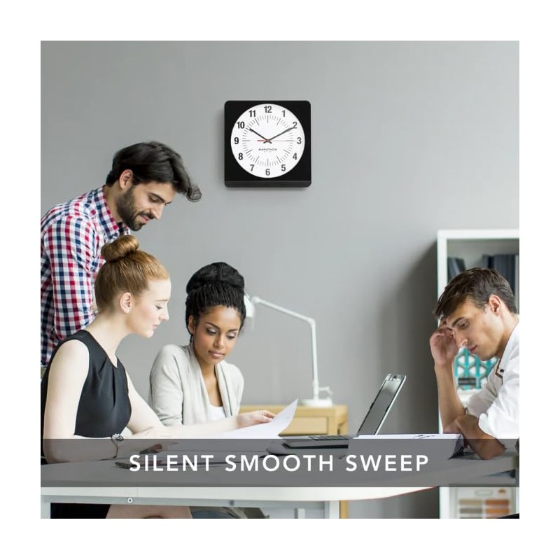 MARATHON Studio Edition Jumbo 12 Inch Analog Wall Clock with