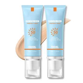 Tinted Sunscreen for Face SPF 50 - Travel Size Sunscreen, No Sticky Refreshing Skin Care Solution for All Skin Type (2)