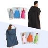 Adult Hooded Beach Robe Cape - Wearable Beach Towel for Outdoor Vacations 90x110cm/Pink 4ea