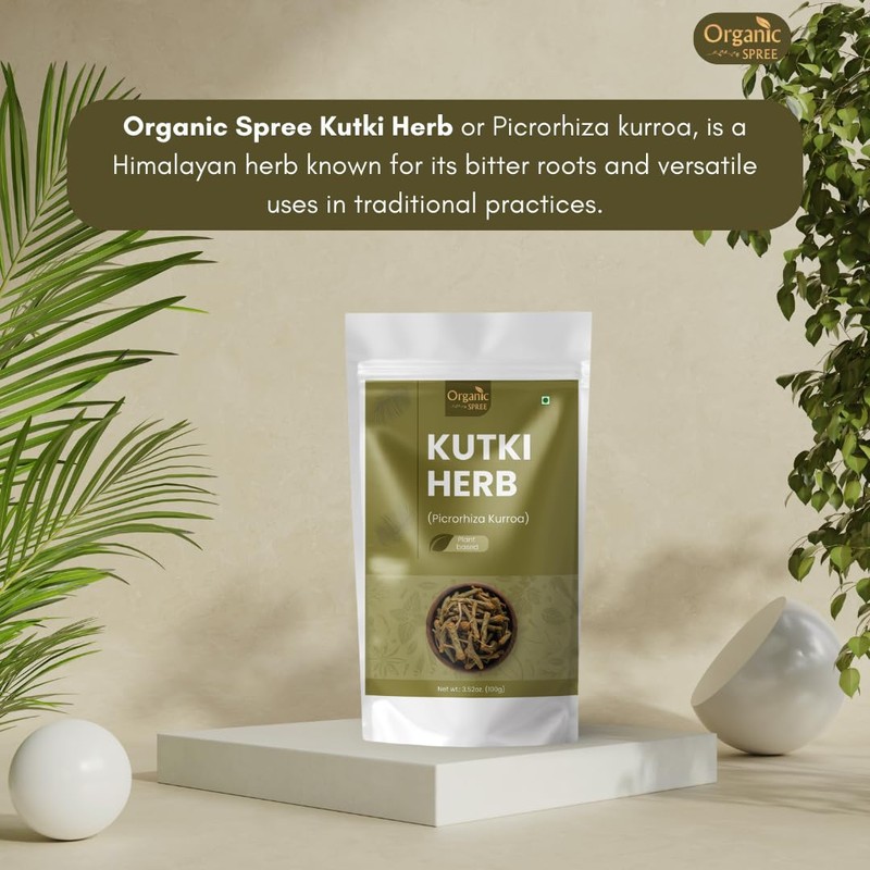 Organic Spree Kutki Herb 100gm (3.52oz) Picrorhiza Kurroa – Katuka