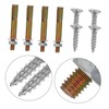 TEHAUX 8pcs Easy Install Expansion Screw Wall Anchor Zinc Plated