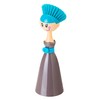 Vigar Dolls Arandelle Dish Brush with Printed Dress, 9-3/5-Inches
