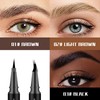 Curved 2 Tip Eyebrow Pen-Brown Eyebrow Pencil With Black Eyeliner