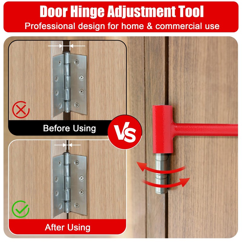 ASIEIT Upgraded 4 in 1 Door Hinge Adjustment Tool with