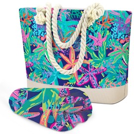 SENJIAN Large Beach Towel Sand Free Quick Dry Lightweight Travel Starfish Beach Towel And Tote Bag Set Ladies Beachs Essentials, Suitable for Swimming Pools, Cruise Vacations, Travel, Camping