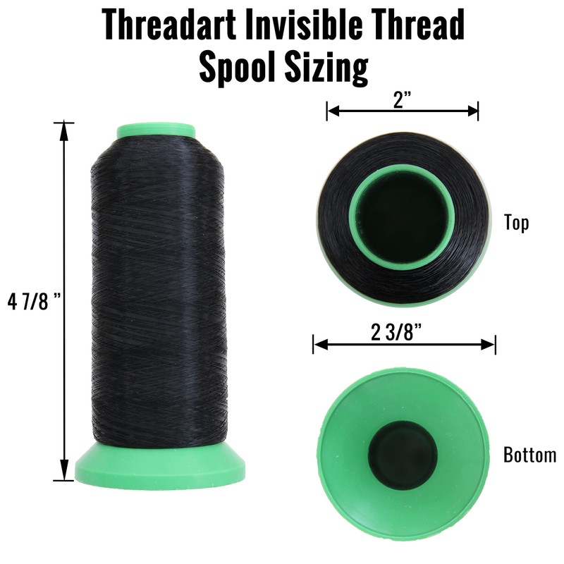Threadart Clear Nylon Invisible Thread | Huge 6600 Meter Spools